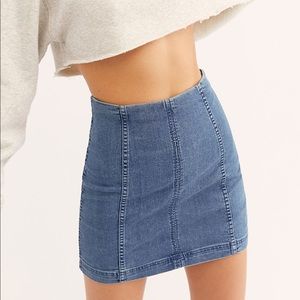 Free People Modern Femme Denim Skirt